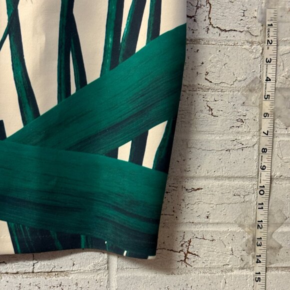 Beulah Style Pencil Skirt Small White Green Floral Botanical Print - Picture 4 of 11